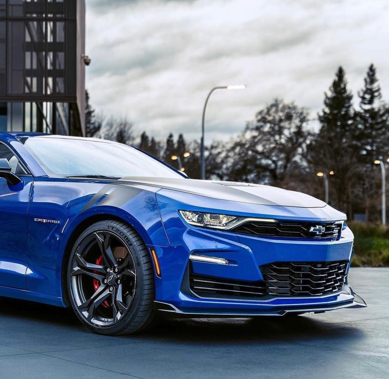 Gloss Black Front Lip – Chevrolet Camaro SS / LS / LT / RS (2016–2024) - Exotics Carbon Design
