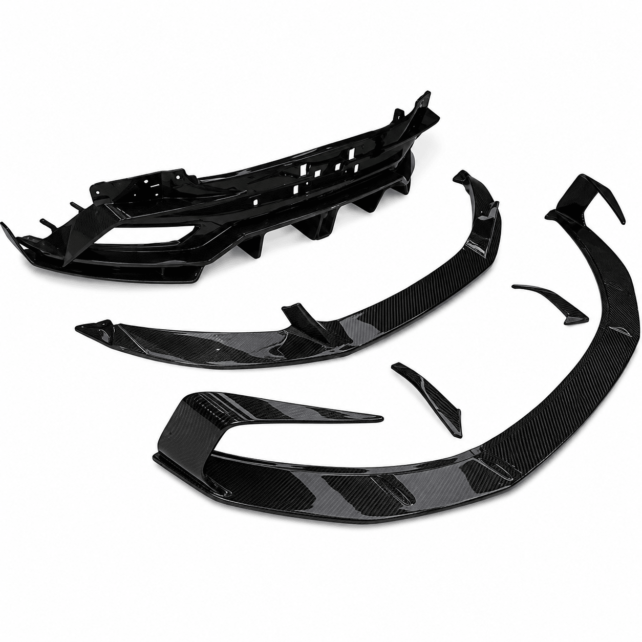 Aston Martin DB11 Carbon Fiber Front Double Diffuser & Rear Diffuser Set - Exotics Carbon Design