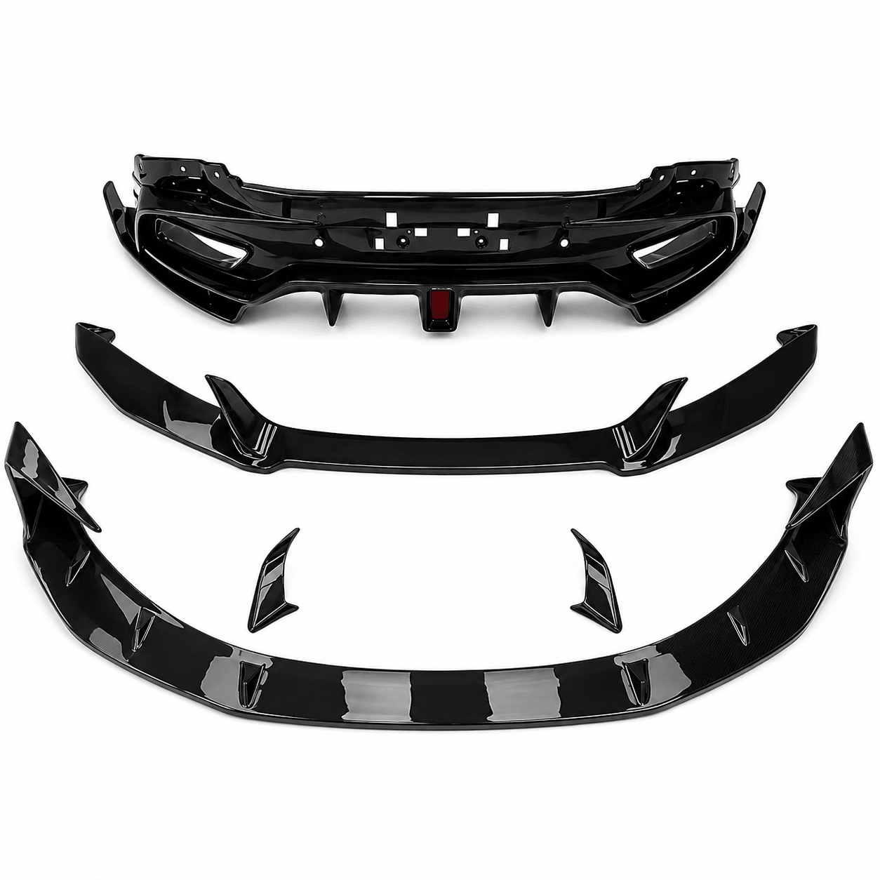 Aston Martin DB11 Carbon Fiber Front Double Diffuser & Rear Diffuser Set - Exotics Carbon Design