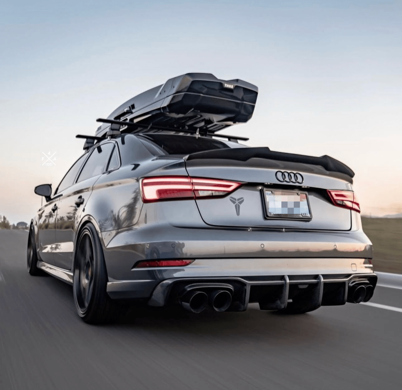 Audi A3 S Line – K Style Carbon Fiber Rear Diffuser - Exotics Carbon Design
