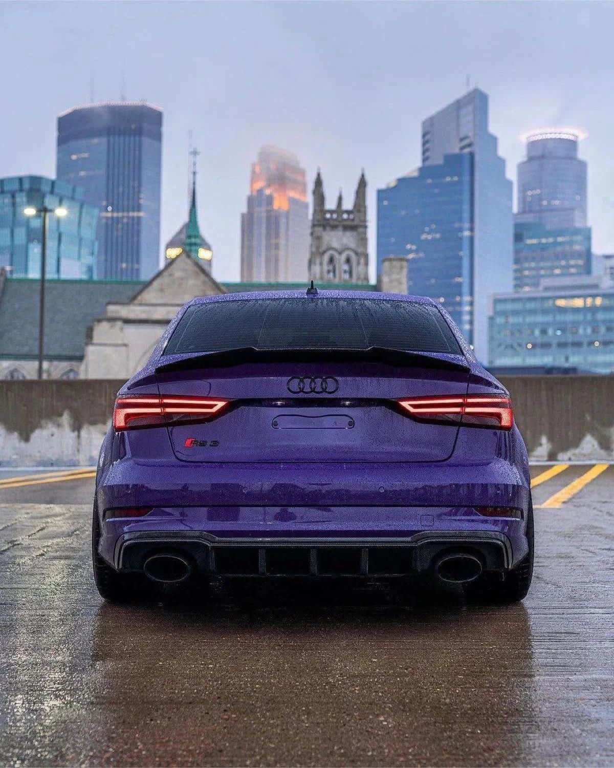 Audi A3 / S3 / RS3 (2017 - 2021) - Carbon Fiber Trunk Spoiler - Exotics Carbon Design