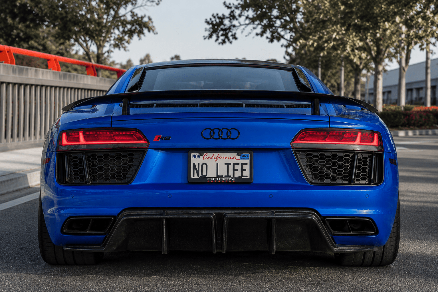 Audi R8 (2016-2019) - Racing Motorsport Style Carbon Fiber Rear Wing - Exotics Carbon Design