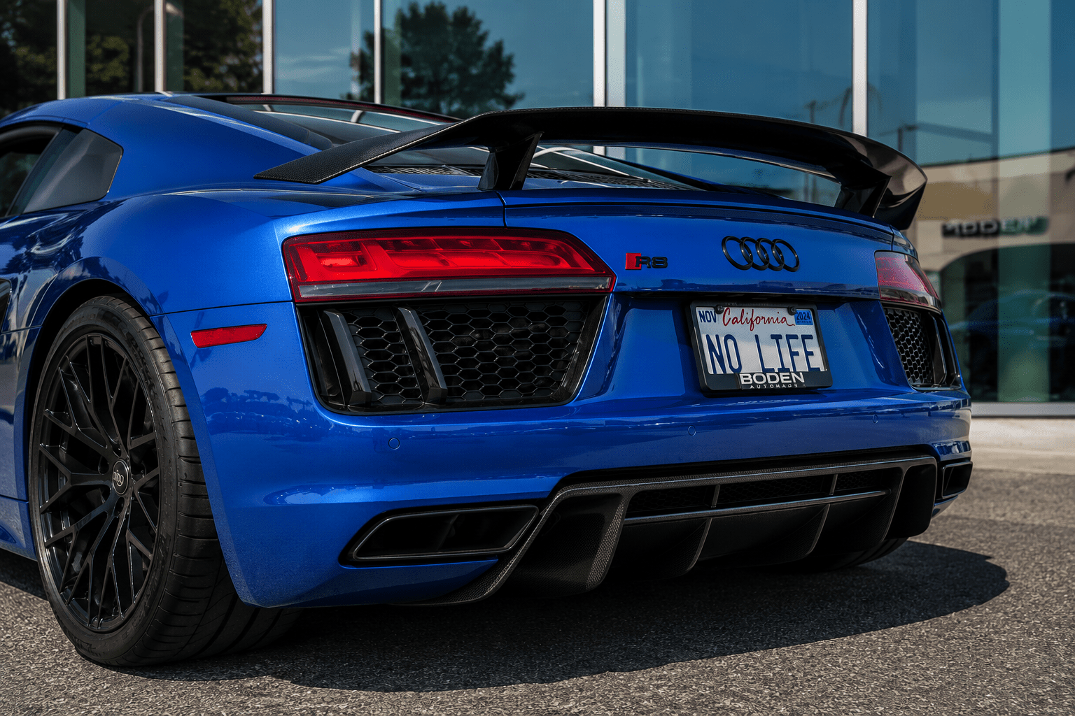 Audi R8 (2016-2019) - Racing Motorsport Style Carbon Fiber Rear Wing - Exotics Carbon Design