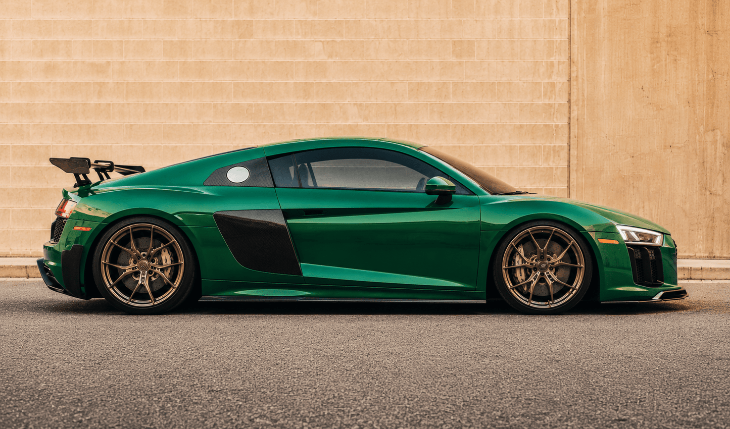 Audi R8 (2016-2019) - VSTR Style Carbon Fiber Side Skirts - Exotics Carbon Design