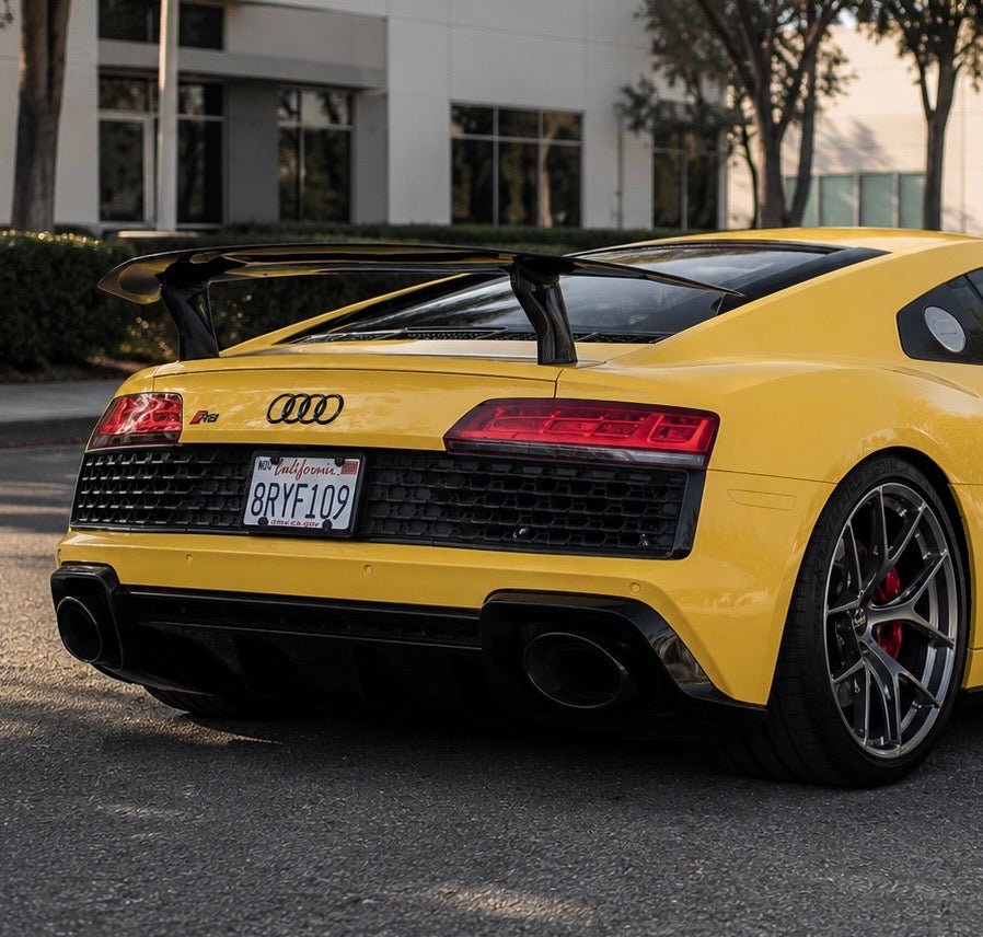 Audi R8 (2016-2024) - Carbon Fiber Track-Inspired Rear Wing - Exotics Carbon Design