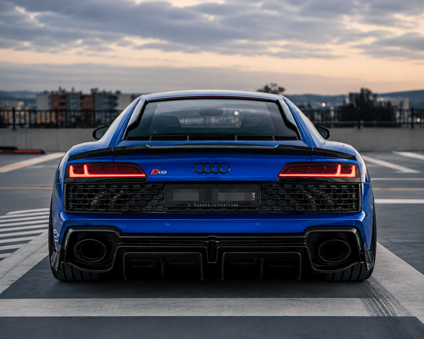 Audi R8 (2019-2024) Racing-Performance Style Carbon Fiber Rear Diffuser - Exotics Carbon Design