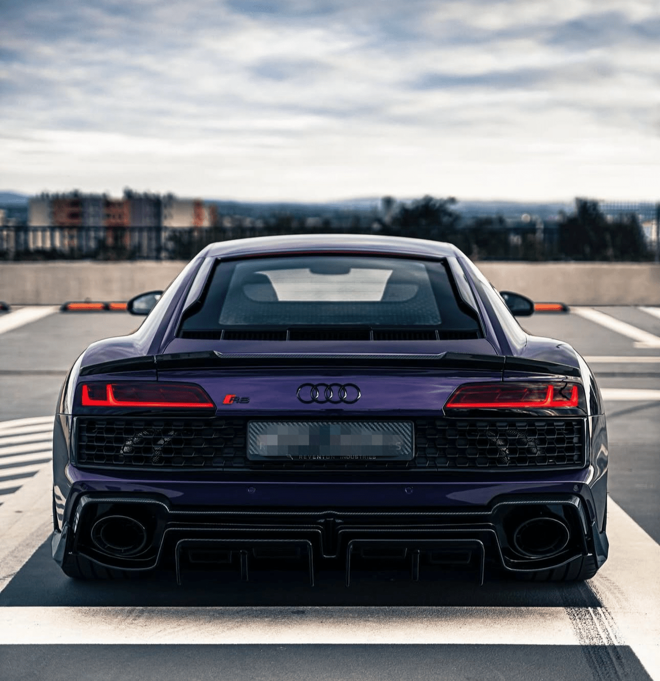 Audi R8 (2019 - 2024) Racing - Performance Style Carbon Fiber Rear Diffuser - Exotics Carbon Design