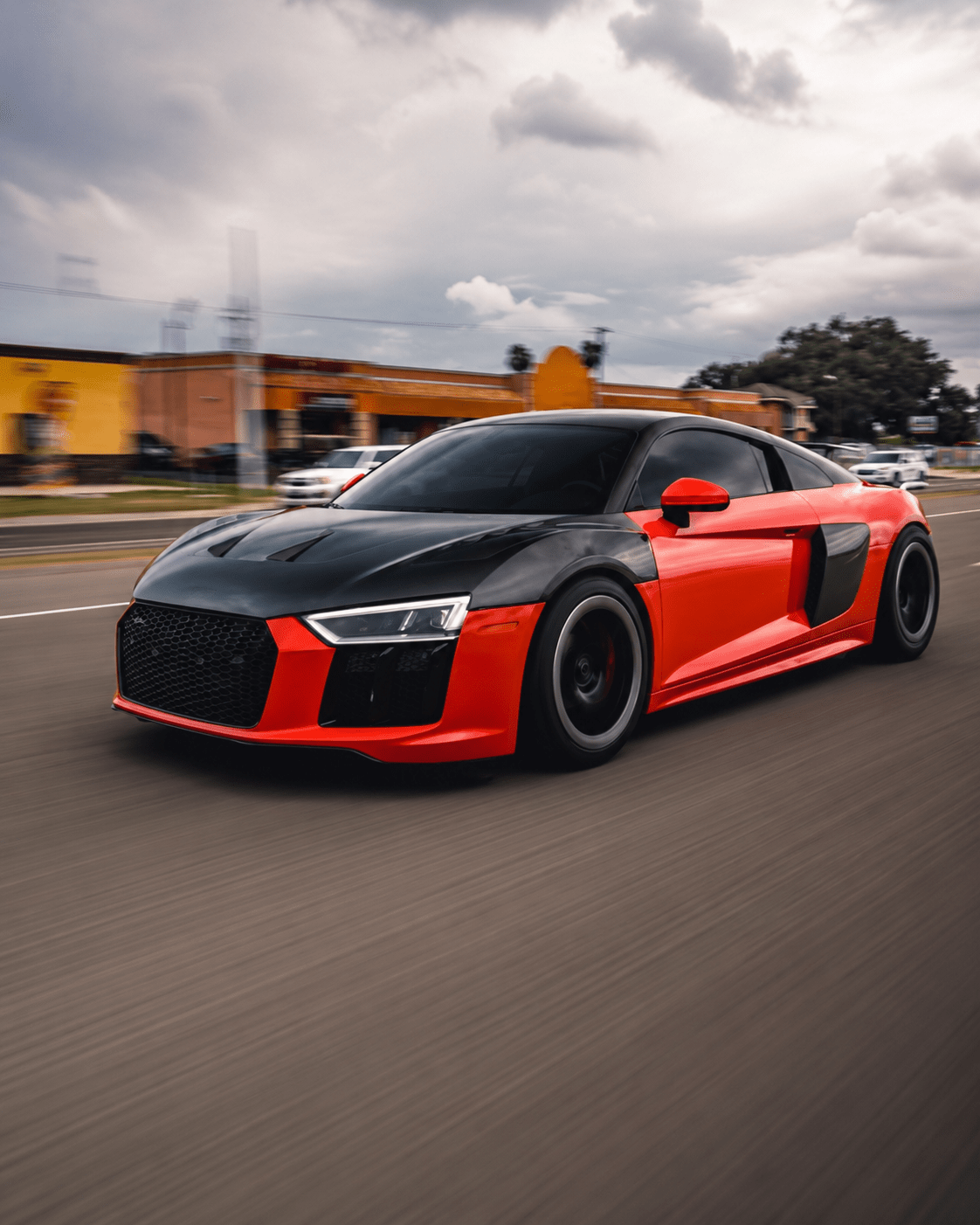 Audi R8 Gen 2 (2016-2019) - Race-Performance Style Vented Carbon Fiber Front Hood - Exotics Carbon Design
