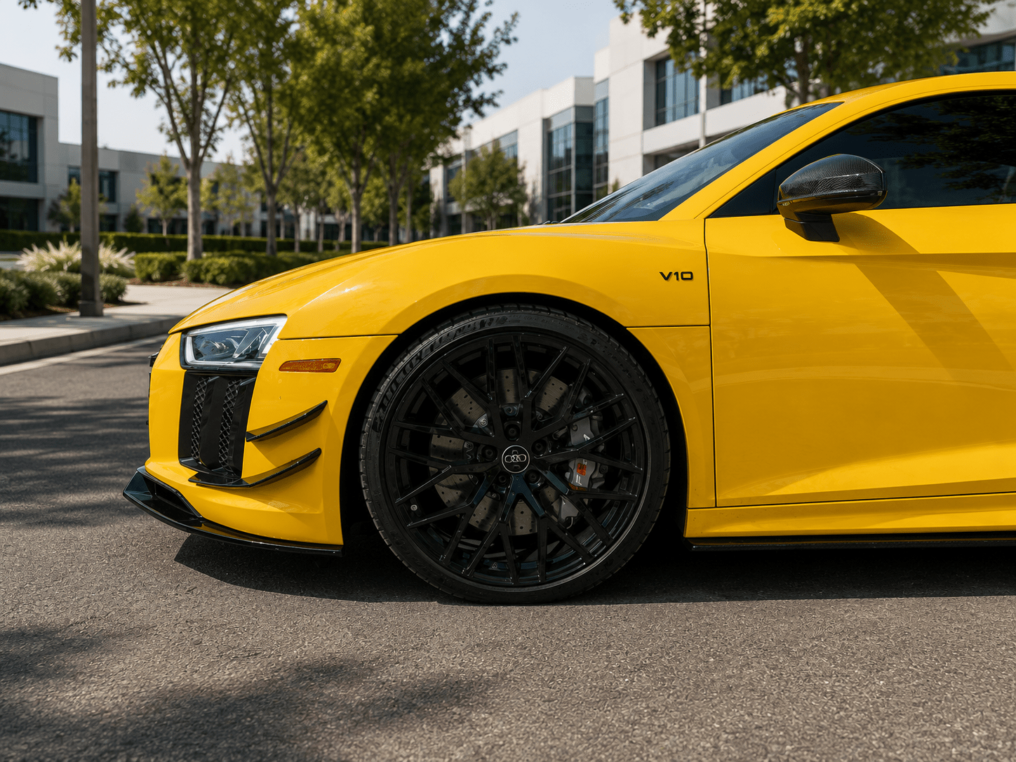 Audi R8 Gen 2 PFL Carbon Fiber Front Canards - Exotics Carbon Design