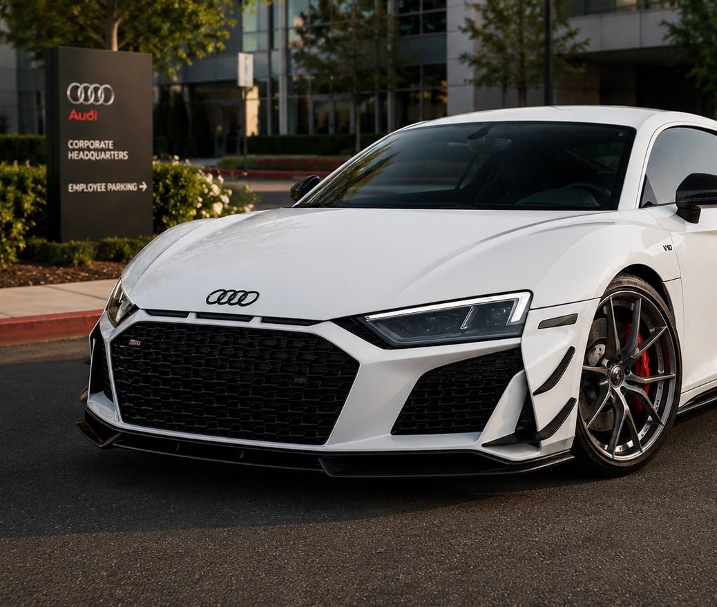 Audi R8 Gen 2 - Pre-Preg Carbon Fiber GT Style Front Canards - Exotics Carbon Design