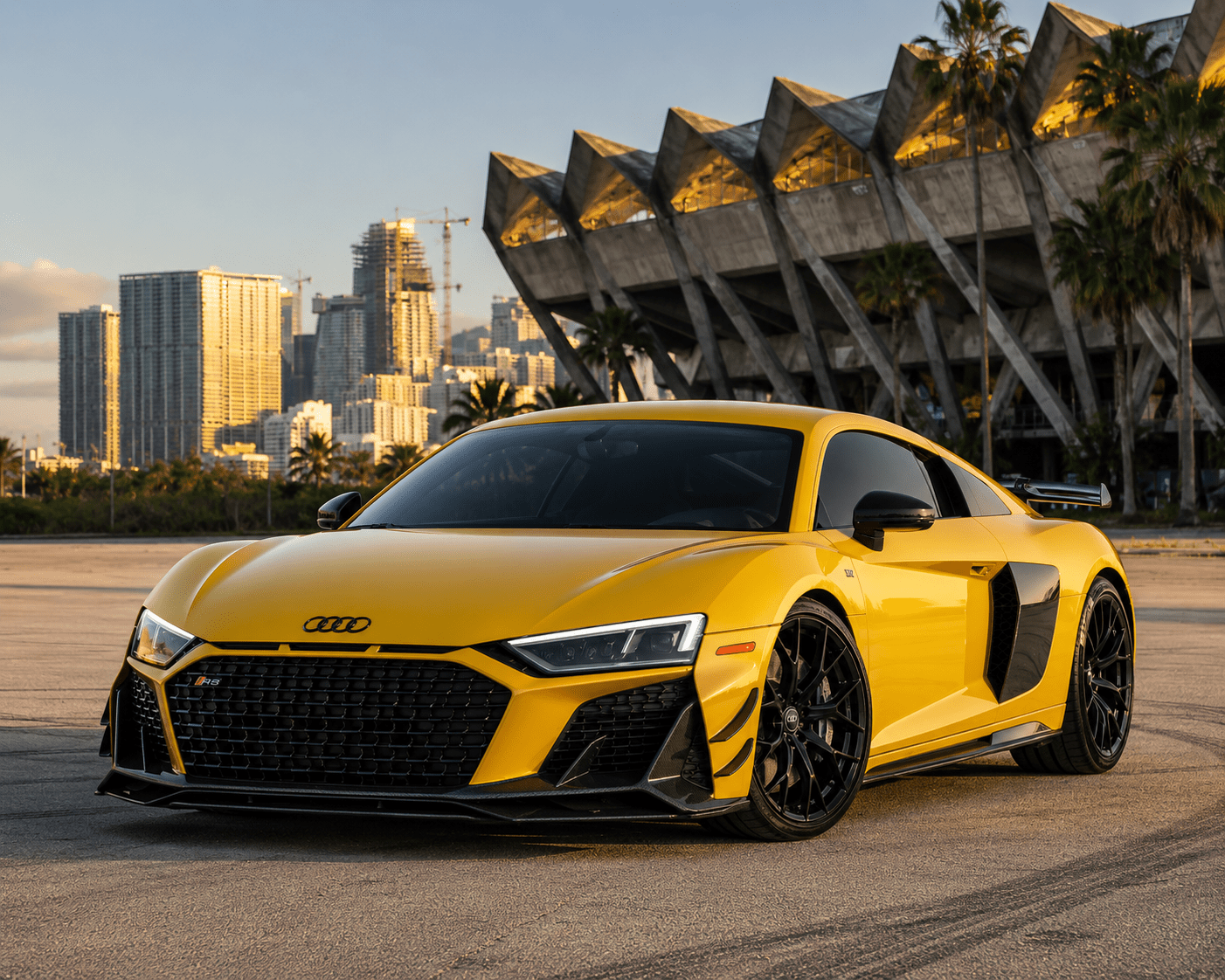 Audi R8 y - Pre-Preg Carbon Fiber Capristo Style Front Canards - Exotics Carbon Design