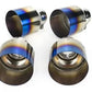 Blue Burnt Titanium Exhaust Tips - Nissan GT - R R35 (2009–2024) - Exotics Carbon Design