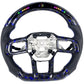 Blue Carbon Fiber With Led Light Steering Wheel – Ford Mustang S650 (2024+) - Exotics Carbon Design