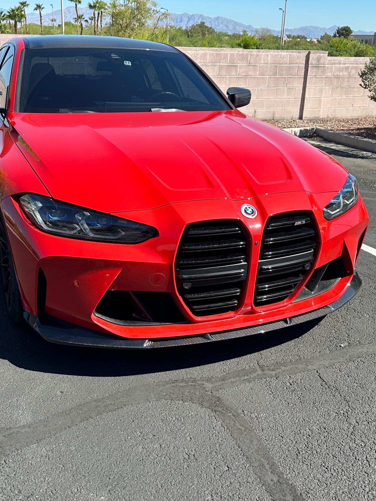 BMW G80 M3 / G82 M4 3D Style Carbon Fiber 1-Piece Front Lip - Exotics Carbon Design
