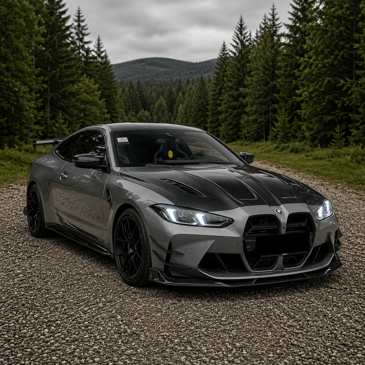 BMW G80 M3 / G82 M4 APR Style Vented Carbon Fiber Hood - Exotics Carbon Design