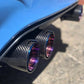 BMW G80 M3 / G82 M4 Carbon Fiber Burnt Titanium Exhaust Tips - Exotics Carbon Design