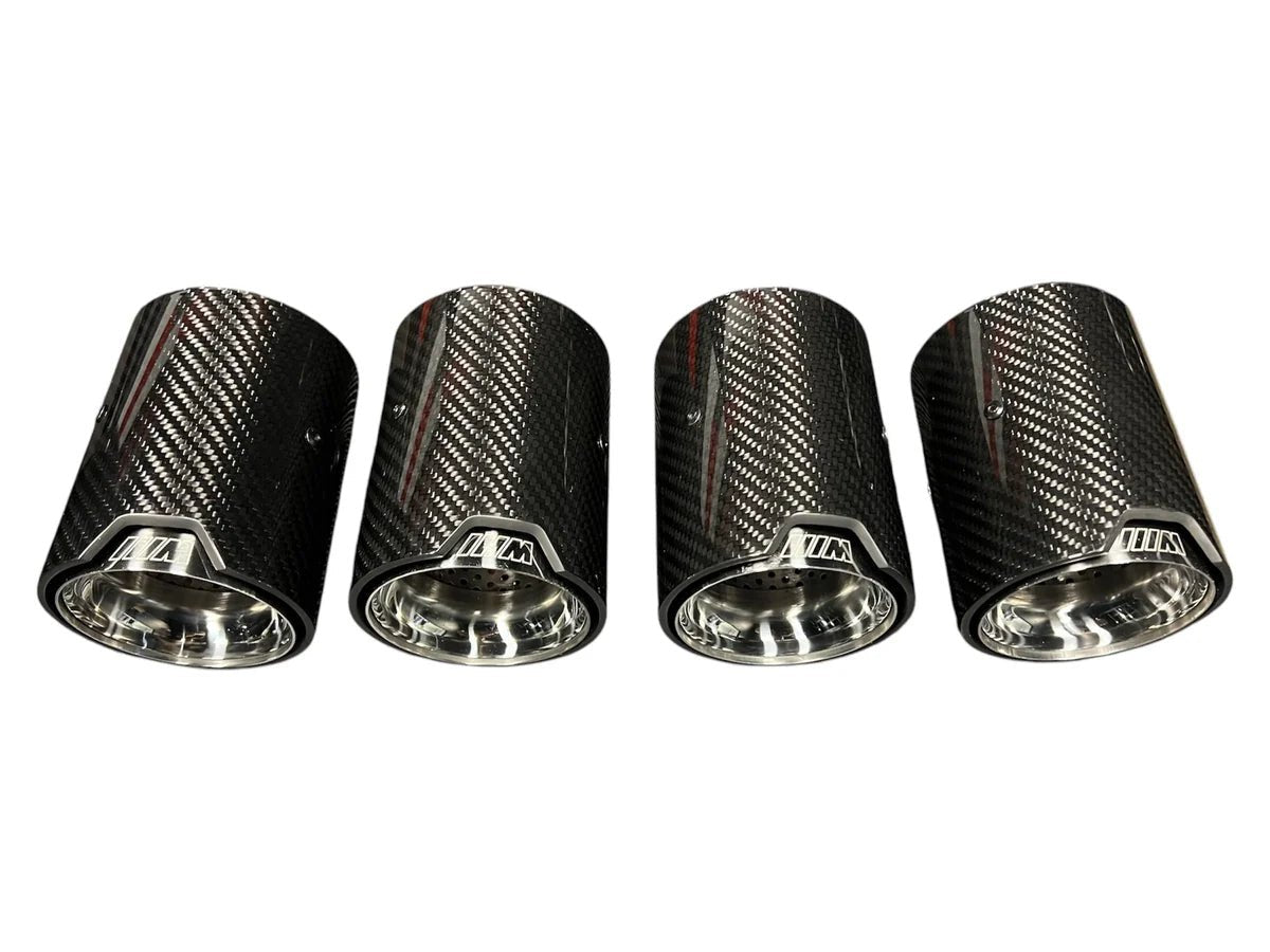 BMW G80 M3 / G82 M4 Carbon Fiber Titanium Exhaust Tips - Exotics Carbon Design