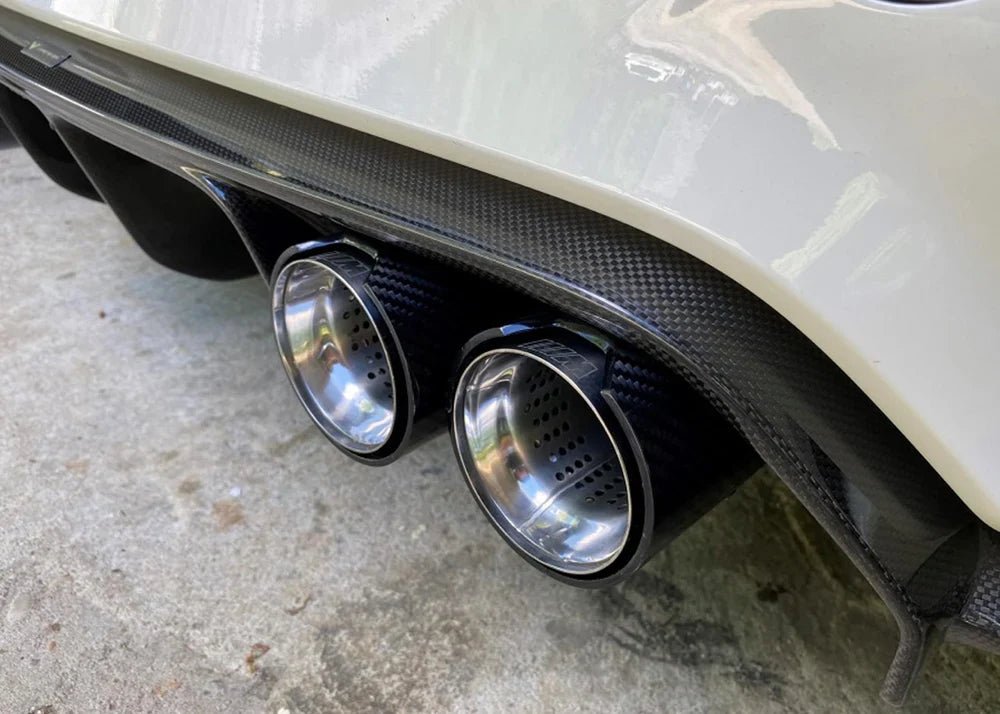 BMW G80 M3 / G82 M4 Carbon Fiber Titanium Exhaust Tips - Exotics Carbon Design