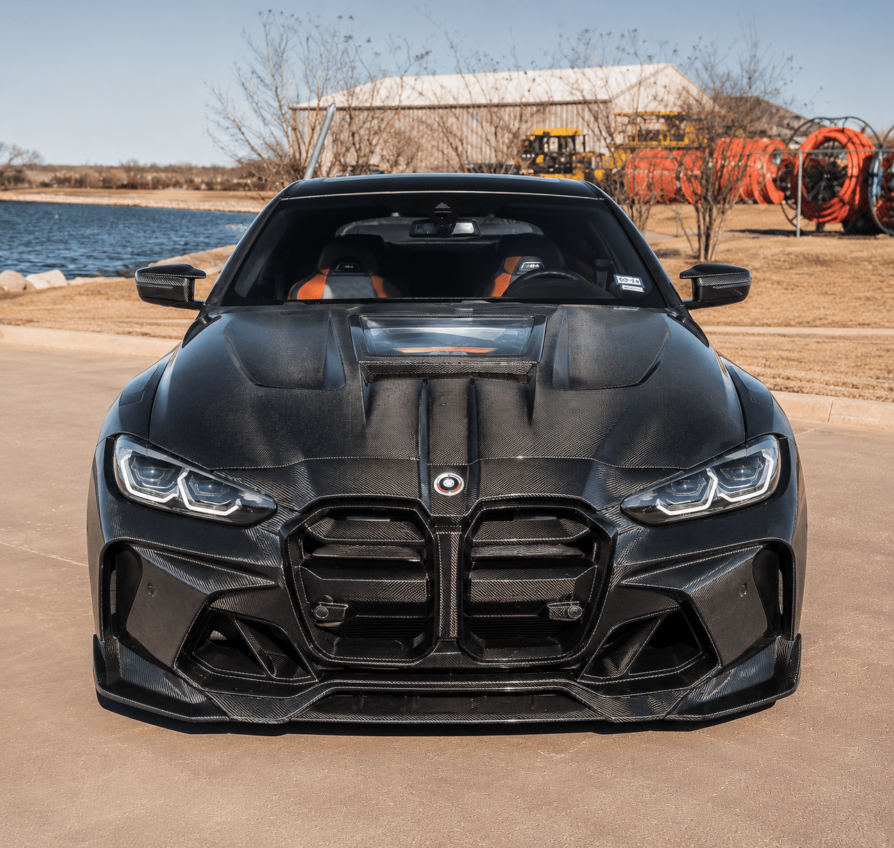 BMW G80 M3/ G82 M4 - Carbon Fiber Vented Engine Show Front Hood - Exotics Carbon Design
