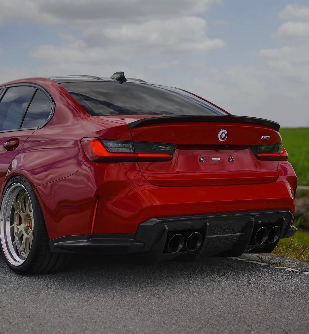BMW G80 M3 / G82 M4 GT4 Style Carbon Fiber Rear Diffuser - Exotics Carbon Design