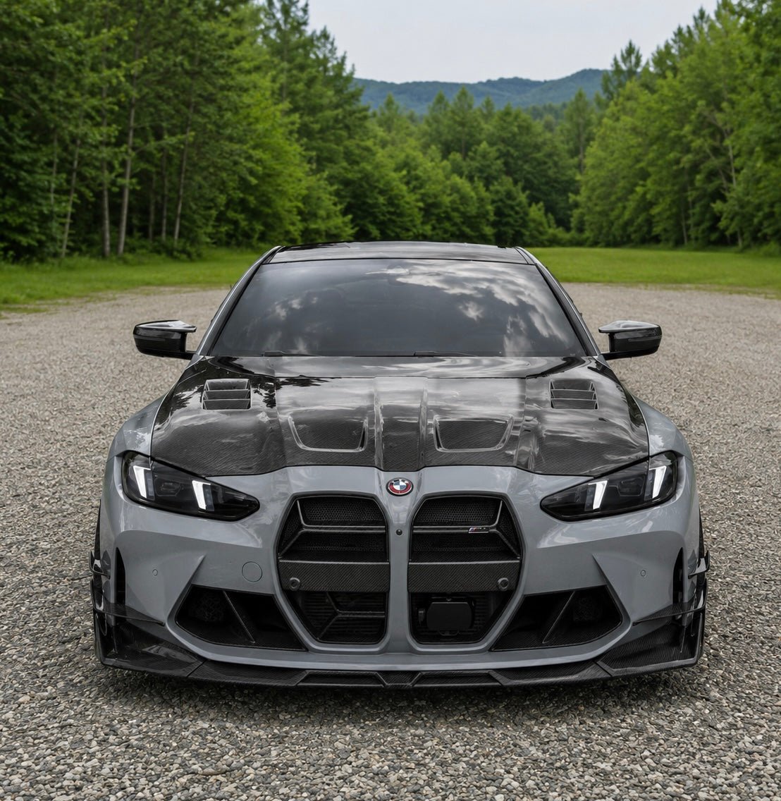 BMW G80 M3 / G82 M4 Snake Eye LCI Style LED Headlights - Exotics Carbon Design