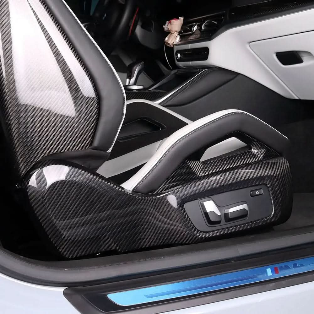 BMW M3 G80 / M4 G82 (2021–2025) – Carbon Fiber Side Seat Trim Covers - Exotics Carbon Design