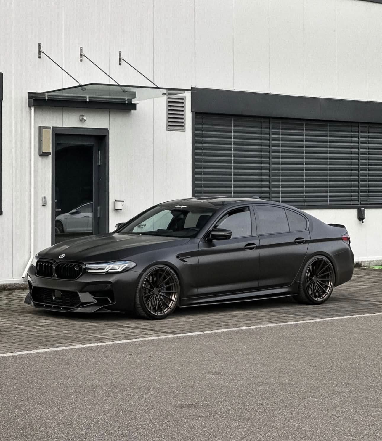 BMW M5 F90 (2017 - 2022) - Gloss Black Front Lip - Exotics Carbon Design