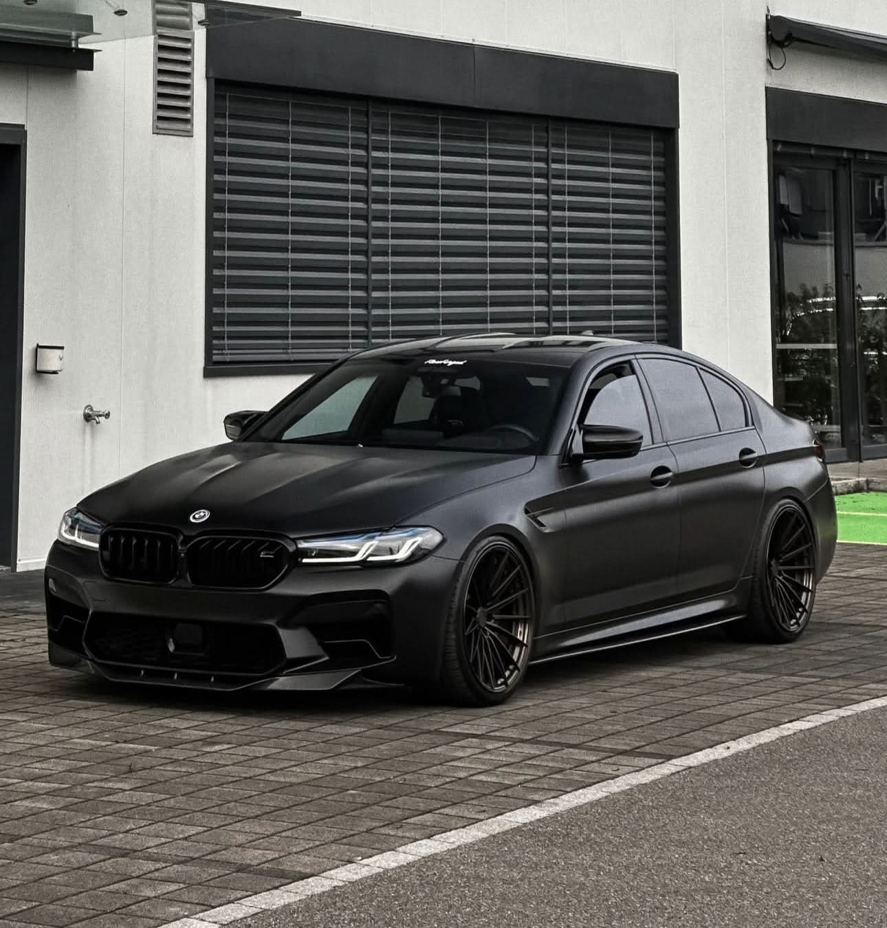 BMW M5 F90 (2017 - 2022) - Gloss Black Front Lip - Exotics Carbon Design