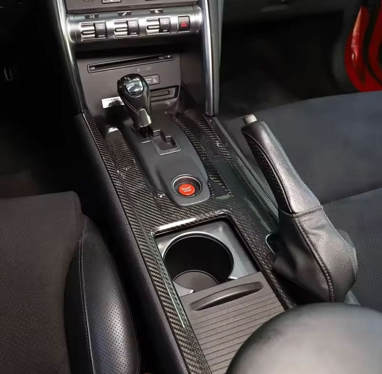 Carbon Fiber Center Console Panel Trim - Nissan GTR R35 (2008 - 2016) - Exotics Carbon Design
