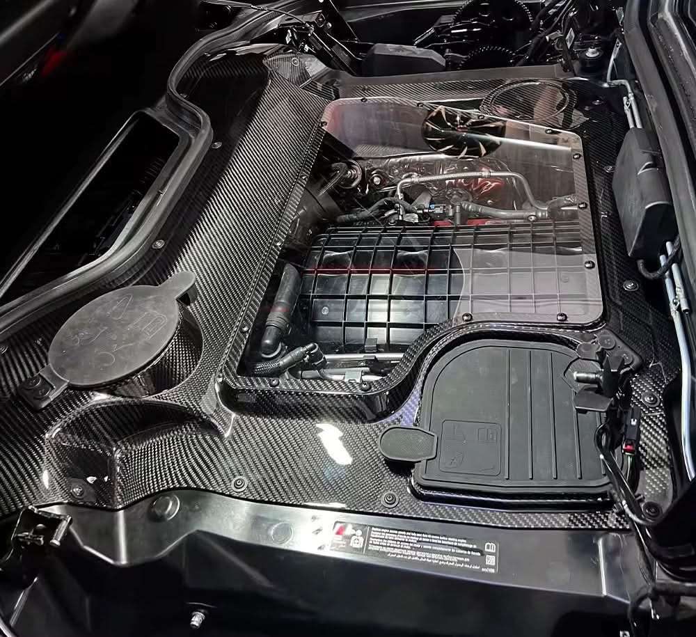 Carbon Fiber Engine Bay Cover – Corvette C8 (2020–2024) - Exotics Carbon Design