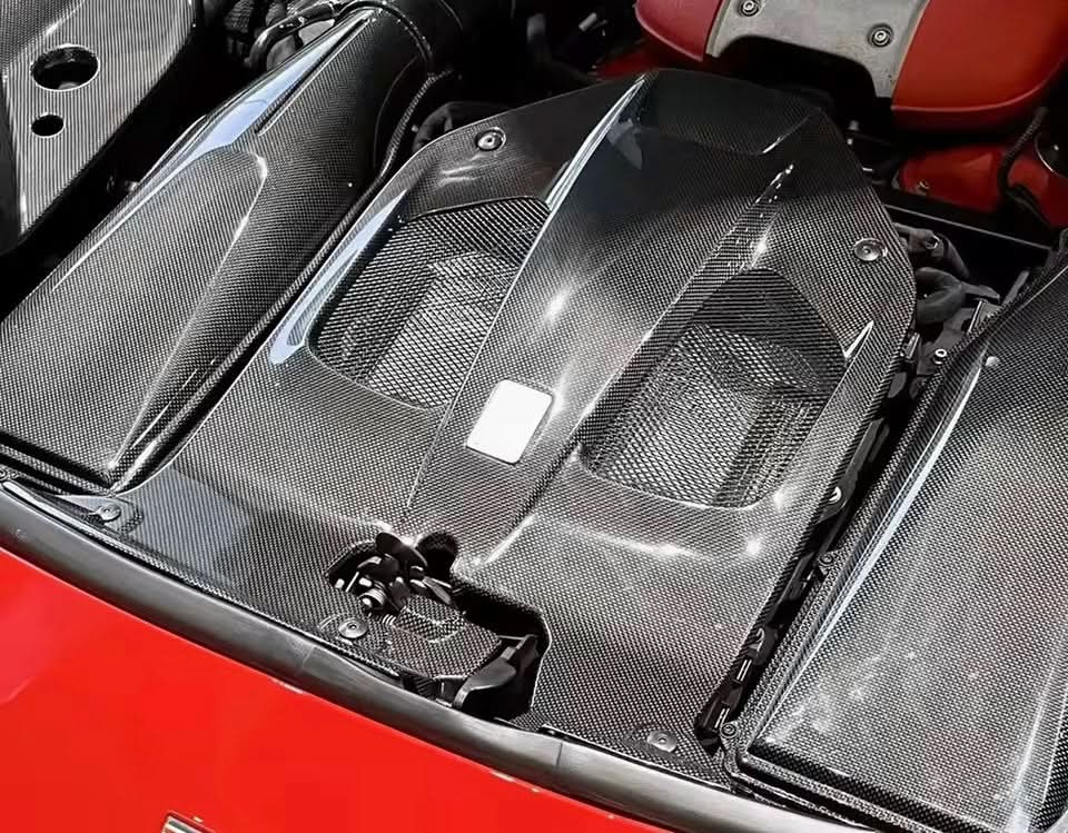 Carbon Fiber Engine Compartment Cover & Intake - Ferrari 812 - Exotics Carbon Design