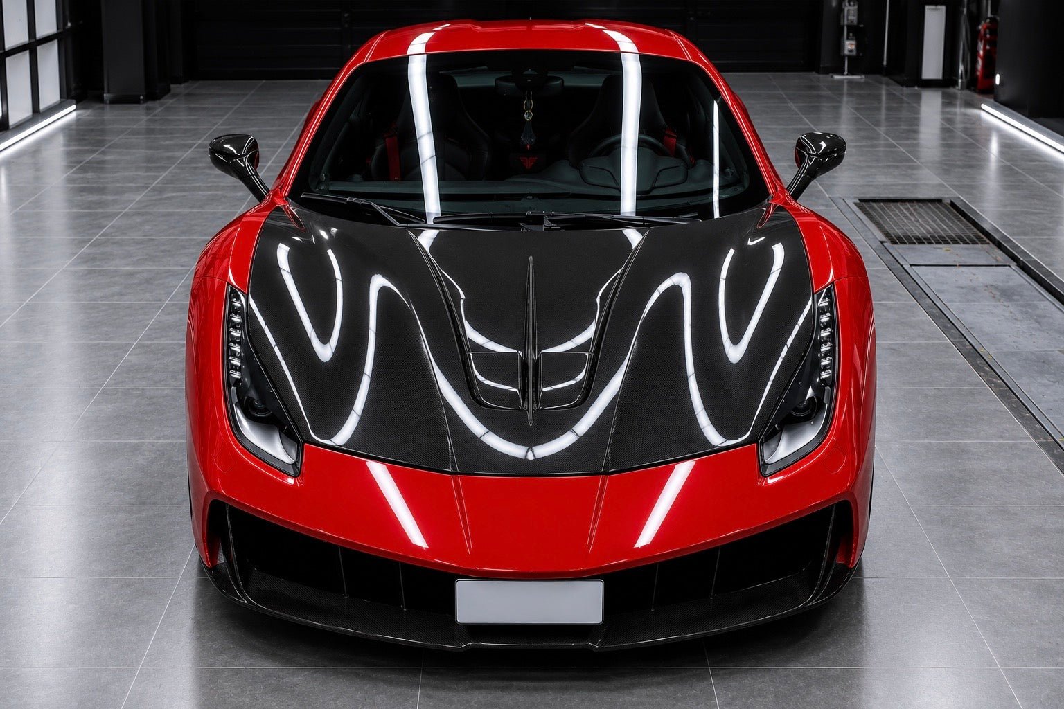 Carbon Fiber Front Bonnet – Ferrari 488 GTB / Spider (2015–2019) - Exotics Carbon Design