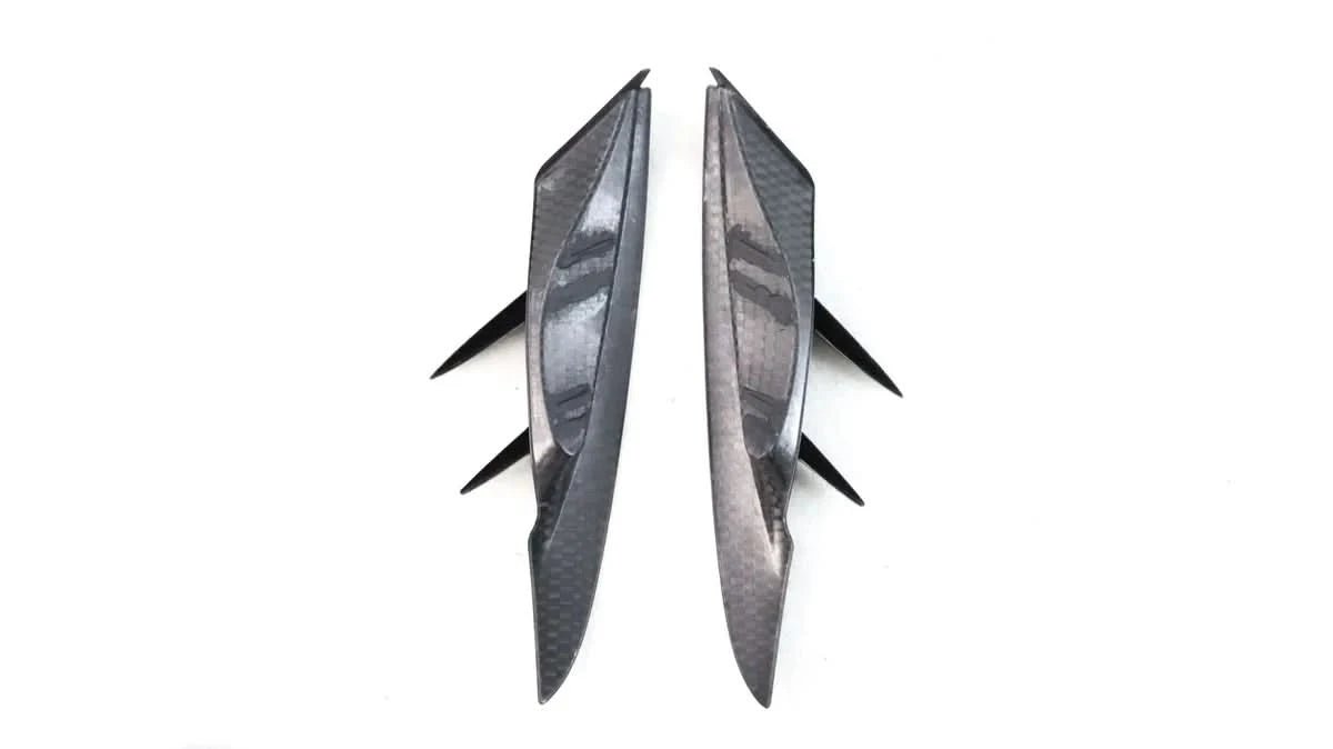 Carbon Fiber Front Bumper Canards - Toyota GR Supra A90/A91 - Exotics Carbon Design