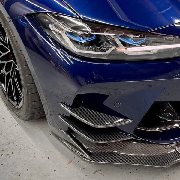 CARBON FIBER FRONT CANARD SET V3 - BMW G80 M3 | G82 M4 - Exotics Carbon Design