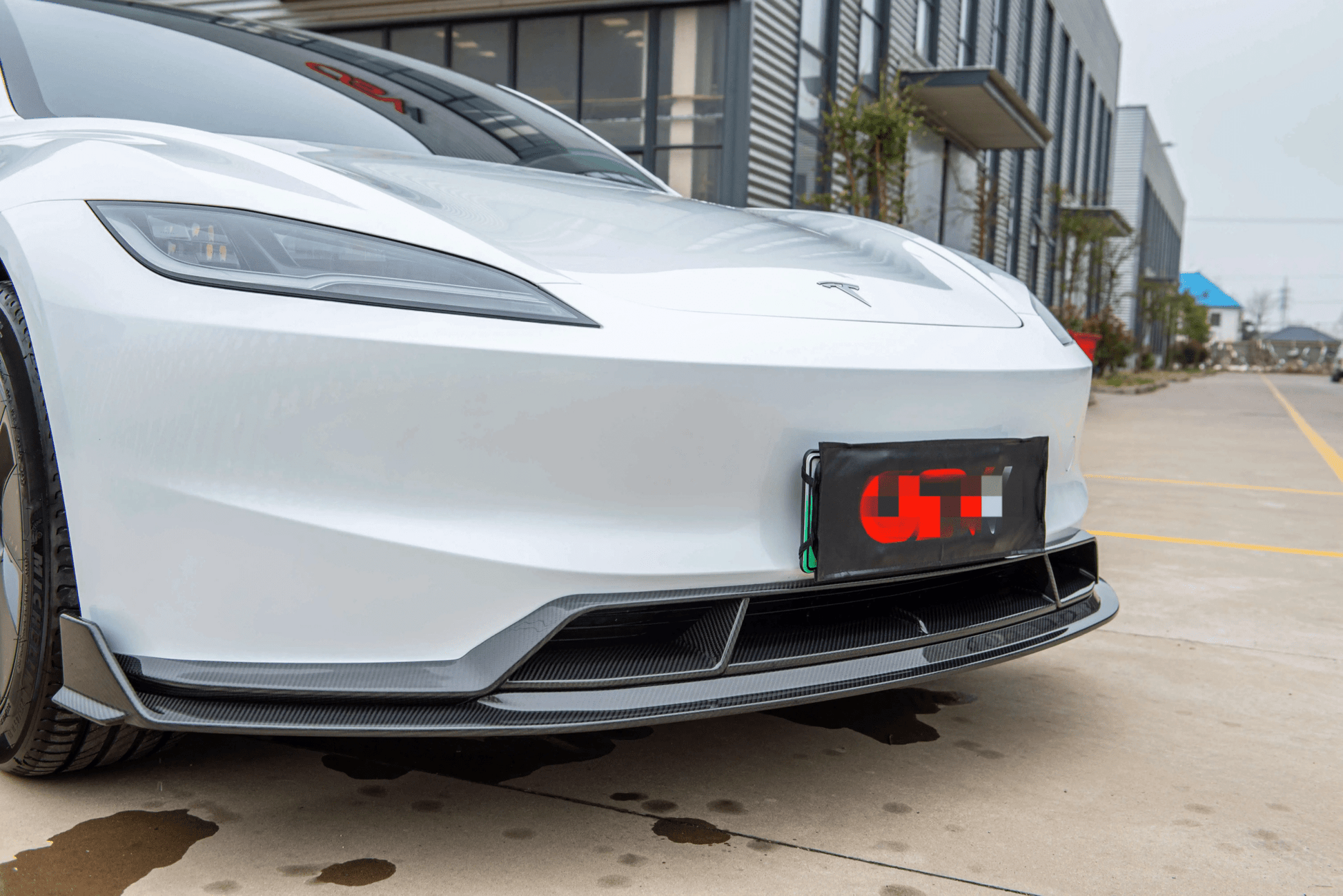 Carbon Fiber Front Lip - Tesla Model 3 Highland 2024+ - Exotics Carbon Design