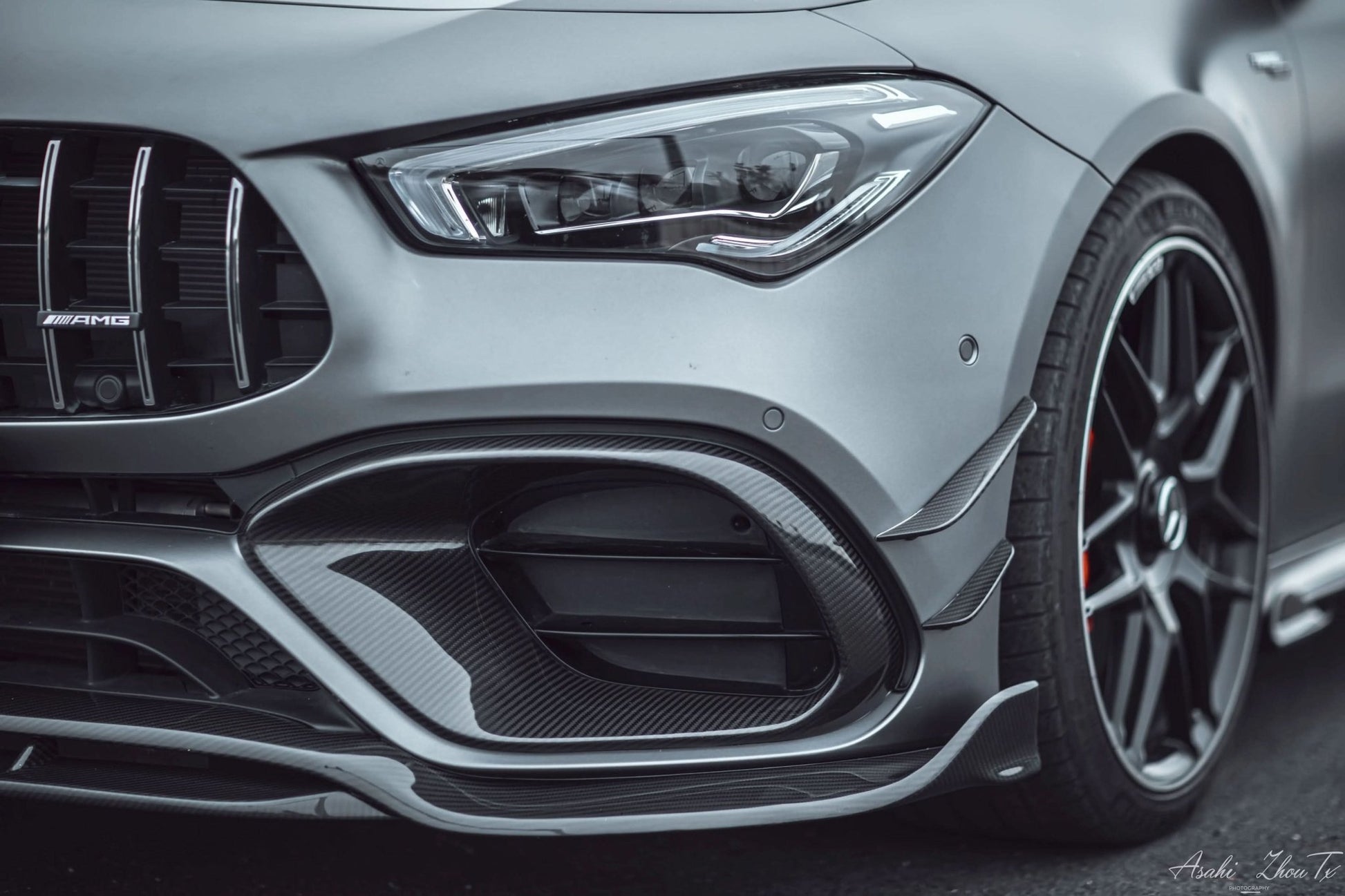 Carbon Fiber Front Vent Frame Trim – Mercedes - Benz CLA45 - Exotics Carbon Design