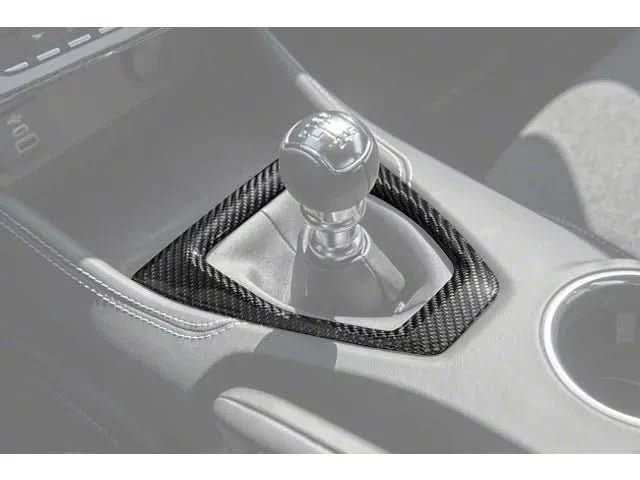 Carbon Fiber Gear Shift Panel Cover Trim - Ford Mustang (2024+) - Exotics Carbon Design