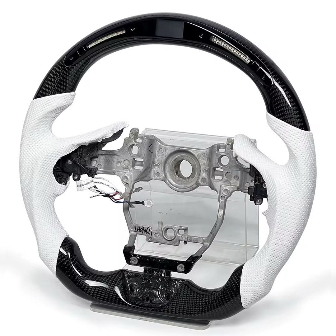 Carbon Fiber LED Steering Wheel with Leather Grips – Lexus LC 500 (2018–2024) - Exotics Carbon Design