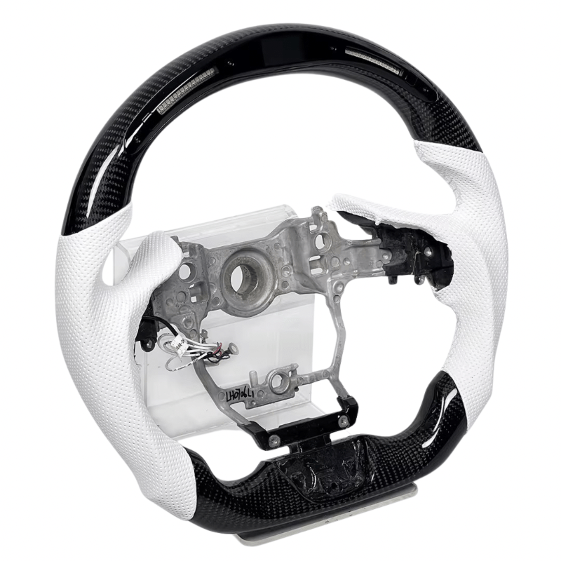 Carbon Fiber LED Steering Wheel with Leather Grips – Lexus LC 500 (2018–2024) - Exotics Carbon Design