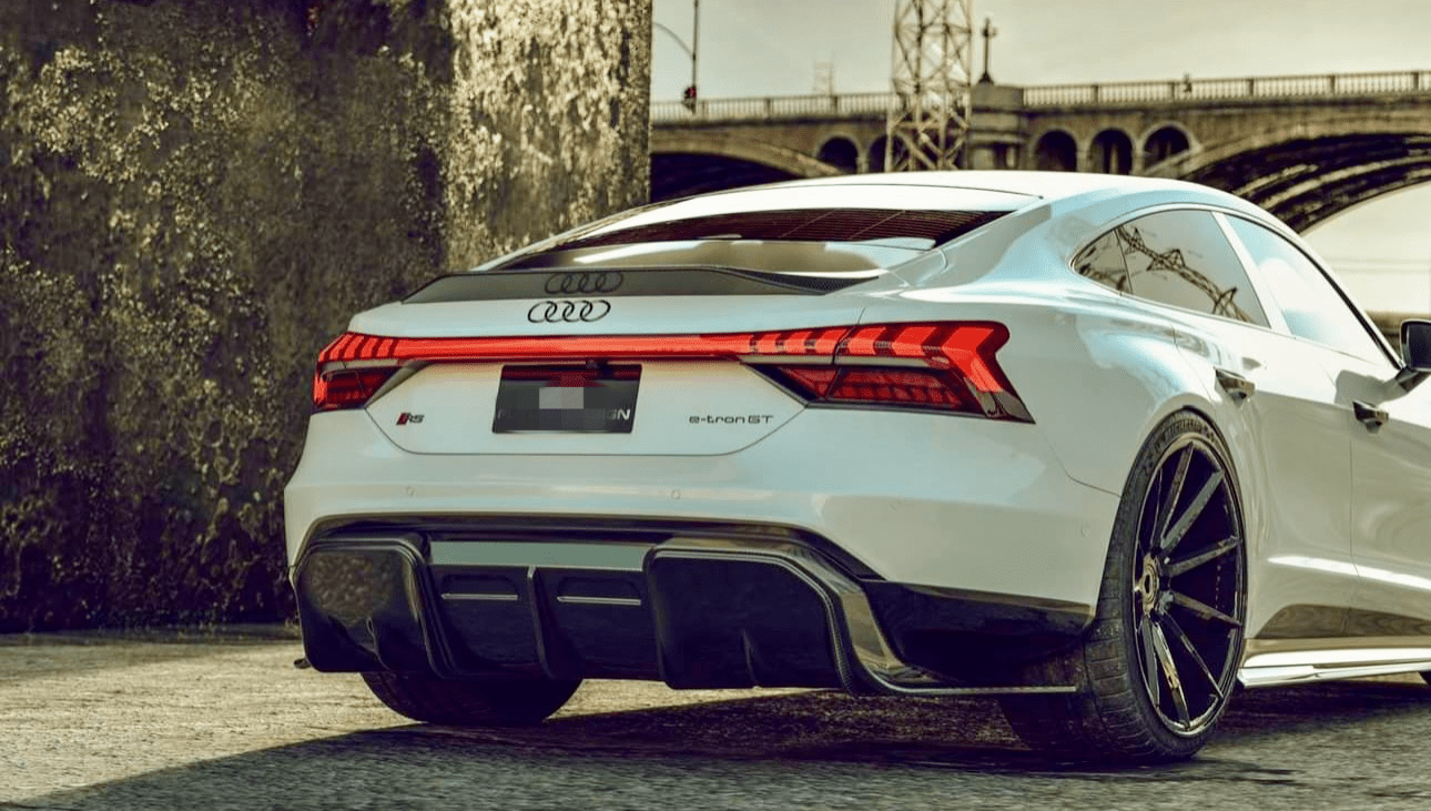 Carbon Fiber Rear Diffuser - Audi E - Tron GT - Exotics Carbon Design