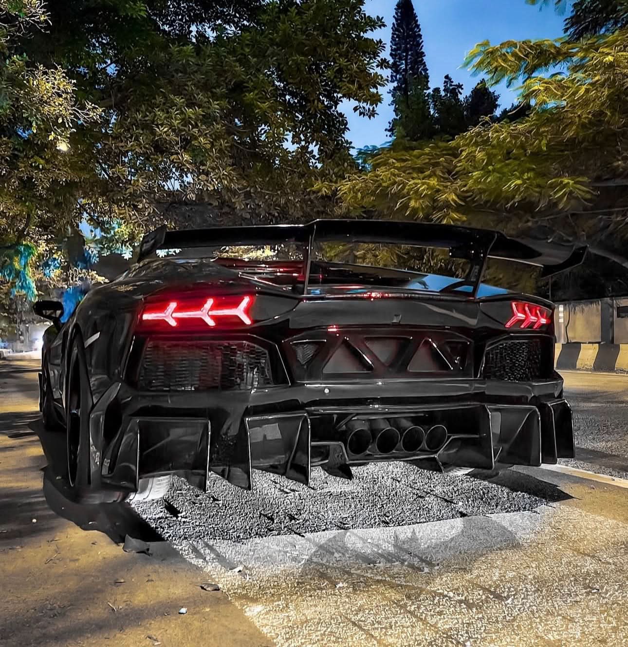 Carbon Fiber Rear Diffuser with fins - Lamborghini Aventador LP700 - Exotics Carbon Design