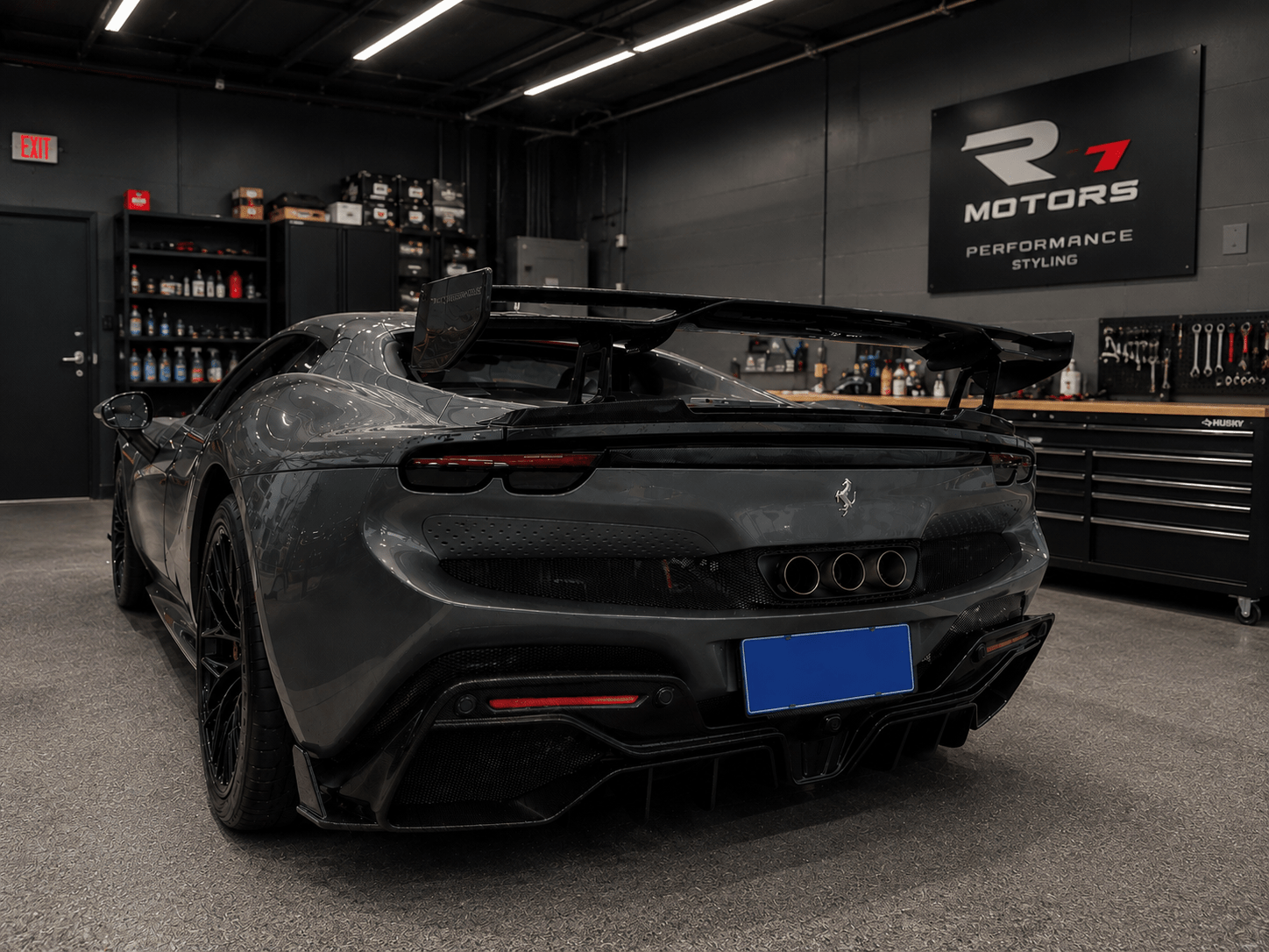 Carbon Fiber Rear Spoiler – Ferrari 296 GTB - Exotics Carbon Design