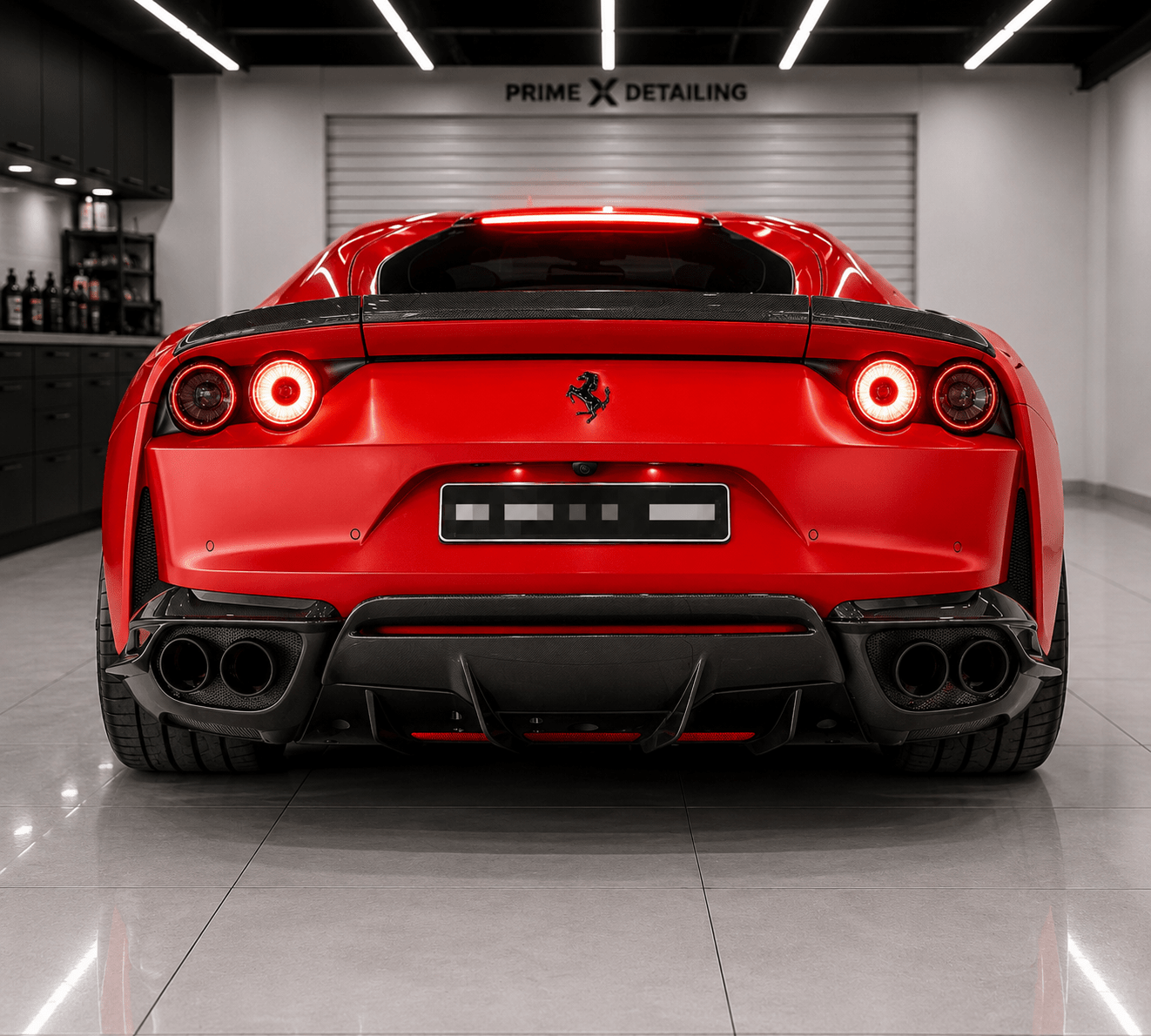 Carbon Fiber Rear Trunk Spoiler - Ferrari 812 Superfast / GTS - Exotics Carbon Design