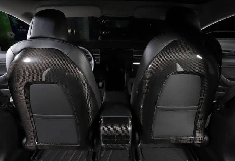 Carbon Fiber Seat Panel Covers – Tesla Model 3 (2017–2023) - Exotics Carbon Design