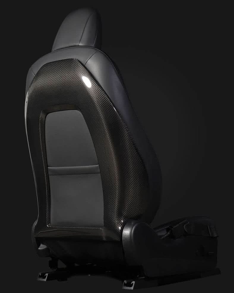Carbon Fiber Seat Panel Covers – Tesla Model 3 (2017–2023) - Exotics Carbon Design