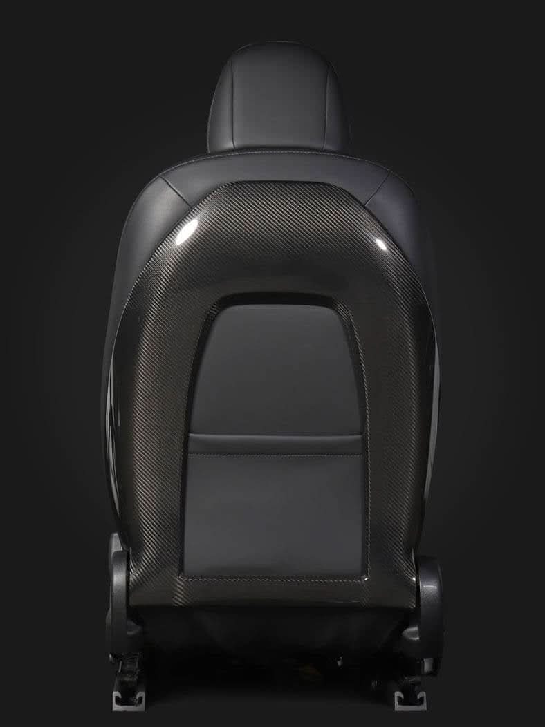 Carbon Fiber Seat Panel Covers – Tesla Model 3 (2017–2023) - Exotics Carbon Design