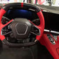 Carbon Fiber Steering Wheel with Red Leather – Chevrolet Corvette C8 (2020–2024) - Exotics Carbon Design