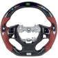 Carbon Fiber Steering Wheel with Red Leather & LED Display - Lexus IS250 / IS350 (2011–2019) - Exotics Carbon Design
