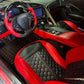Carbon Fiber Steering Wheel with Red Leather & LED Shift Lights - Chevrolet Corvette C7 (2014–2019) - Exotics Carbon Design