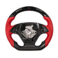 Carbon Fiber Steering Wheel with Red Leather & LED Shift Lights - Chevrolet Corvette C7 (2014–2019) - Exotics Carbon Design